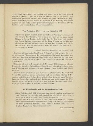 Vom November 1918 - bis zum November 1958