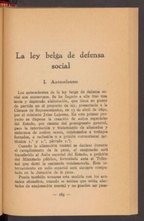 I. Antecedentes