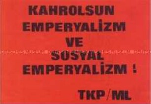 Handzettel der Türkischen KP (in türkischer Sprache)