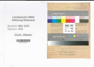 Entnazifizierung Wilhelm Worth , geb. 22.12.1912 (Architekt)