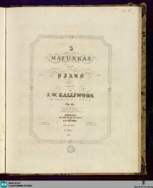 3 mazurkas pour le piano : Op. 164