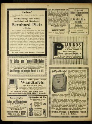 Nachruf : [Bernhard Pietz]