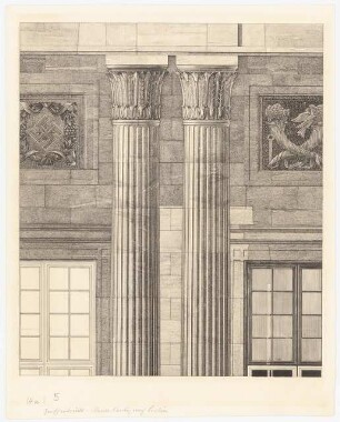 Neue Reichskanzlei, Berlin Innenräume: Wandaufriss, Details