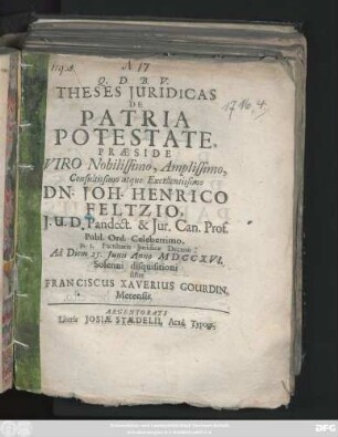 Theses Juridicas De Patria Potestate