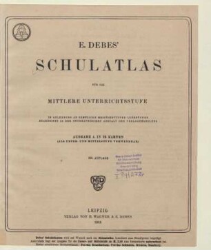 E. Debes' Schulatlas für die mittlere Unterrichtsstufe