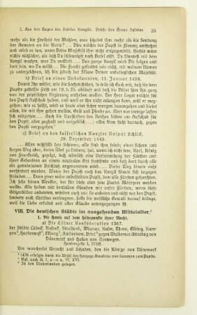 VIII. Die deutschen Städte im ausgehenden Mittelalter