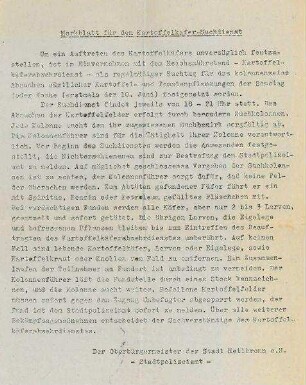 Merkblatt für den Kartoffelkäfer-Suchdienst