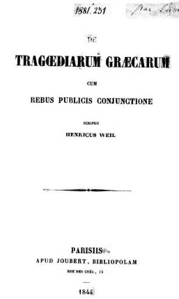 De Tragœdiarum Græcarum Cum Rebus Publicis Conjunctione