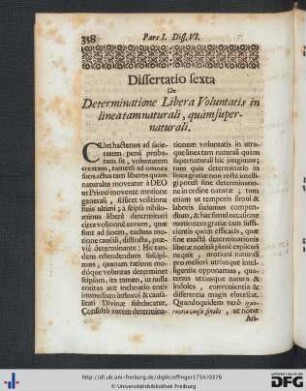 Dissertatio sexta.