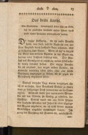 Das dritte Kapitel. Eine Wanderung ...