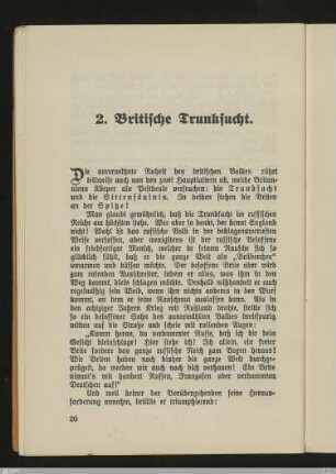 2. Britische Trunksucht