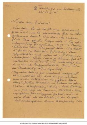 Brief von Adolf Spamer an Peter Diederichs 14.04.1944