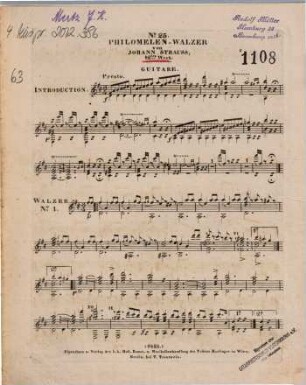 Lieblings-Walzer für Guitarre, 25. Philomelen-Walzer : 82tes Werk