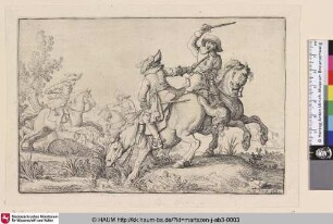 [Gefecht zwischen zwei Reitern; Fight between two horse-soldiers]