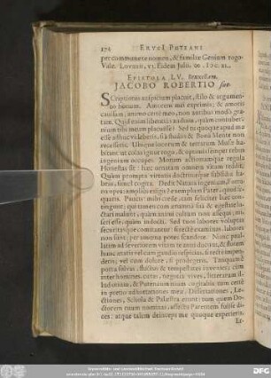 Epistola LV. Bruxellam. Iacobo Robertio suo.