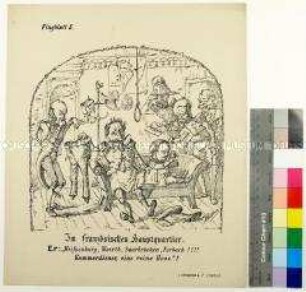 Karikatur auf Kaiser Napoleon III. und Kronprinz Napoleon Louis nach Anfangsniederlagen im Deutsch-Französischen Krieg