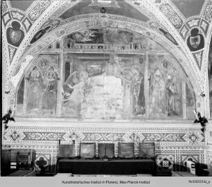 Verkündigung an Maria mit den Stadtheiligen Justus, Oktavianus, sowie Cosmas und Damian