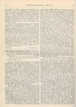 211-213 [Rezension] Goldbacher, Al. (Ed.), Corpus Scriptorum Ecclesiasticorum Latinorum. Vol. XXXIV, pars II