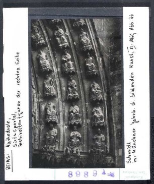 Reims, Kathedrale: Nordquerhaus, Sixtusportal, Archivolten der rechten Seite