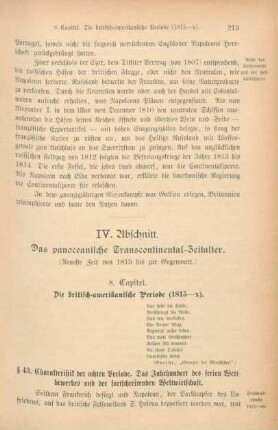 IV. Abschnitt. Das panoceanische Transcontinental-Zeitalter (Neueste Zeit von 1815 bis zur Gegenwart)