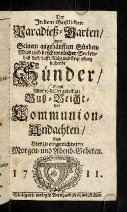 1-96, Buß-Beicht- und Communion-Andachten