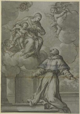 Dem Heiligen Antonius erscheint die Mutter Gottes mit dem Jesuskind