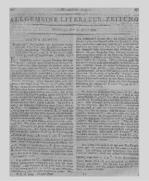 [Gessner, G.]: Morgenstunden. Zürich: Ziegler 1797