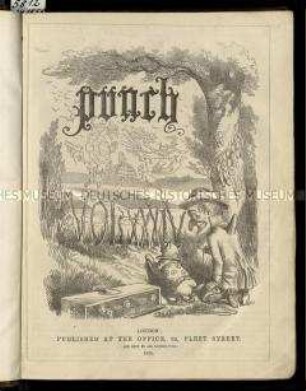 Satirische Zeitschrift "Punch oder The London Charivari. XXXIV. Vol. 1858