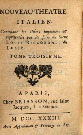 Nouveau théatre italien, 3