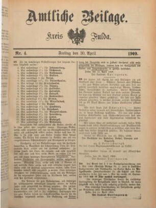 4: Beilage vom Freitag, 30. April 1909