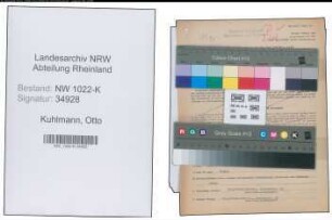Entnazifizierung Otto Kuhlmann , geb. 12.10.1886 (Bahninspektor)