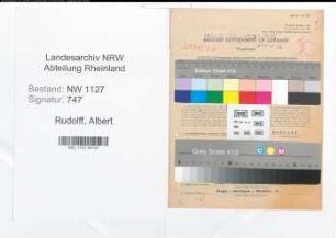 Entnazifizierung Albert Rudolff , geb. 08.11.1911 (Uebersetzer)