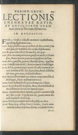 Lectionis Emendatae Ratio, Ex Antiquorum Grammaticorum et librorum observatione.
