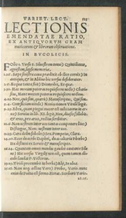 Lectionis Emendatae Ratio, Ex Antiquorum Grammaticorum et librorum observatione.