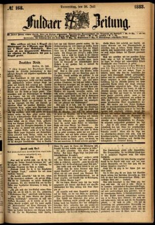 Ausgabe vom Donnerstag, den 26. Juli 1883.