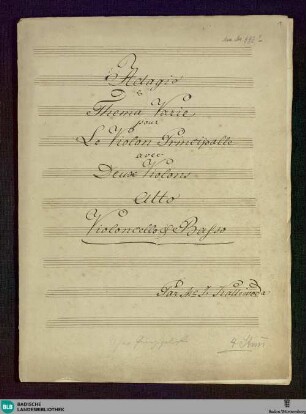 Variations. Arr - Don Mus.Ms. 993|1 : vl, strings; A; StrK 13