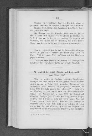 Die Societät der Schul- Schreib- und Rechenmeister vom Jahre 1662.