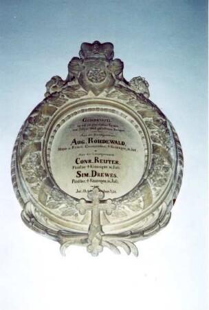 Gedenktafel für Gefallene des Krieges von 1866. Detmold. Marktkirche