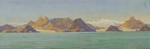 Das zerklüftete arabische Festland bei Aden