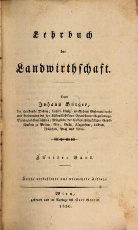 Lehrbuch der Landwirthschaft, 2