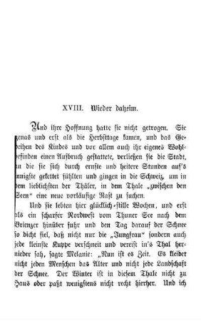 XVIII. Wieder daheim.