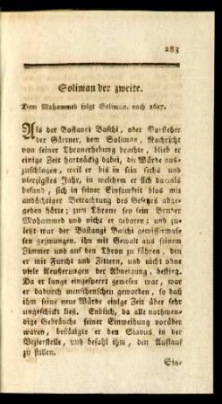 Soliman der zweite