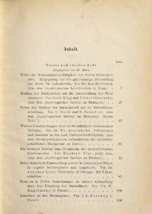 Archiv für die gesamte Physiologie des Menschen und der Thiere. 54, 54. 1893