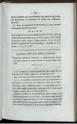 Seconde note sur cette question.