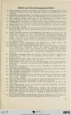 Möbel und Einrichtungsgegenstände (Nr. 95-161)