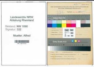 Entnazifizierung Alfred Mueller , geb. 28.09.1905 (Parkettleger)