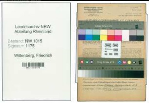 Entnazifizierung Friedrich Wittenberg , geb. 16.10.1898 (Schlosser)