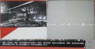 Ausstellungstafel zur russischen Oktoberrevolution