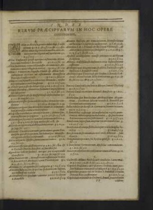 Index rerum praecipuarum