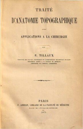 Traité d'anatomie topographique avec applications à la chirurgie, 2